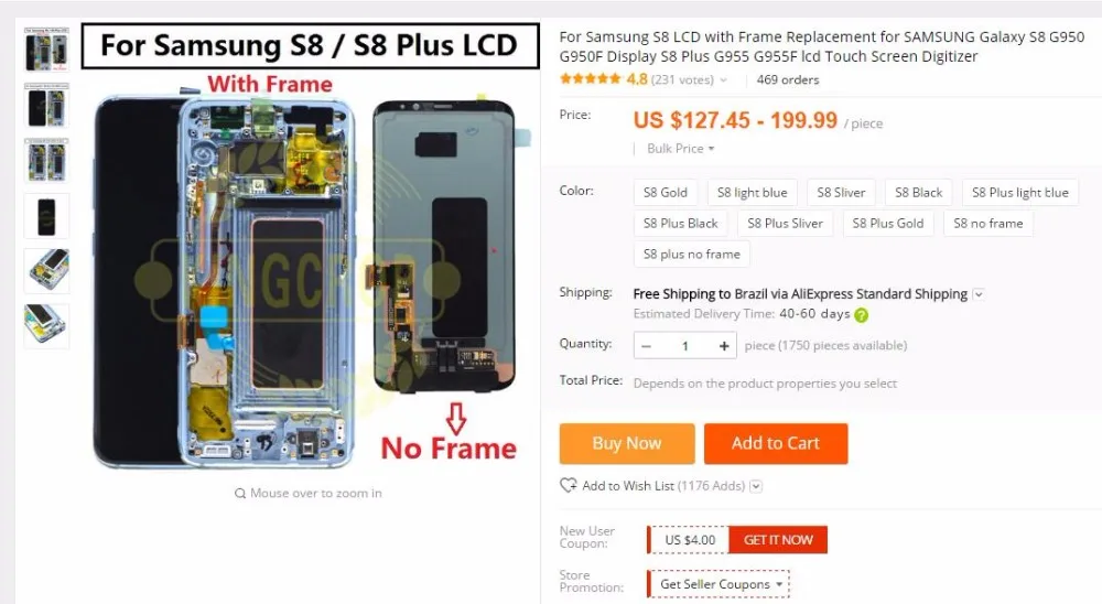 Super Amoled для samsung Galaxy S8, S8+, проект Dream SM-G9500, SM-G950U, ЖК-дисплей сенсорный экран дигитайзер Ass