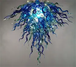 Цветок Форма синий кристалл Книги по искусству взорван Стекло Мурано Чихули люстры для дома Декор