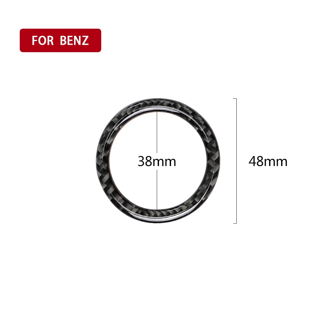 Обрезная полоса двигателя Кнопка запуска и остановки ключ кольцо из углеродного волокна интерьер декоративный круг для Mercedes-Benz C-Class W205 E класс GLC