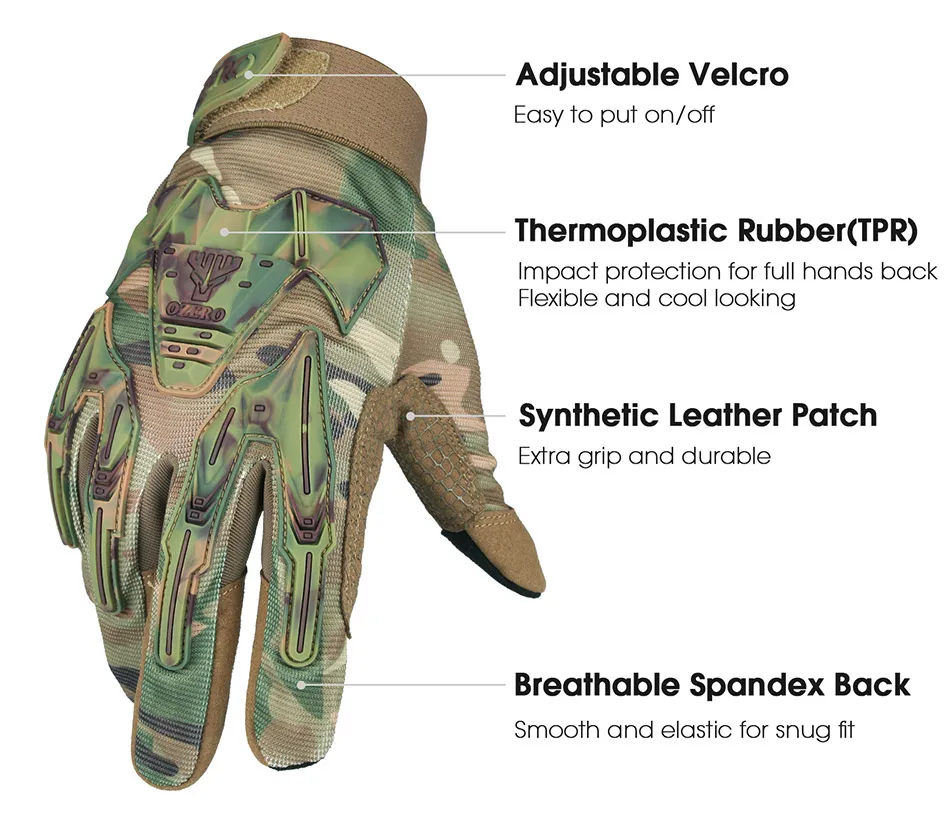 OZERO мужские перчатки Механика Подлинная Мода мотокросса гоночные перчатки для верховой езды перчатки мото ку перчатки 9021