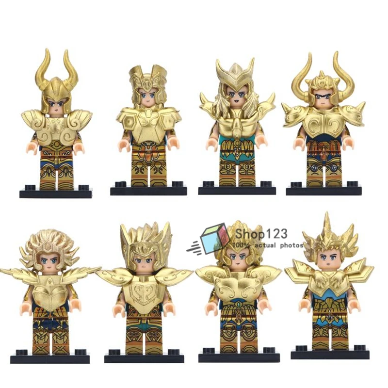 

Anime Saint Seiya Twelve Constellations Aries Taurus Gemini Cancer Model Kit Building Blocks Toy For Children