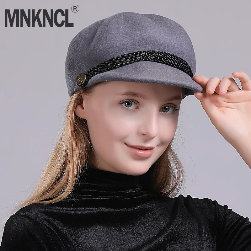 MNKNCL Womens Hats Beret French Beret 100 Wool Fashion Hat Winter Hat