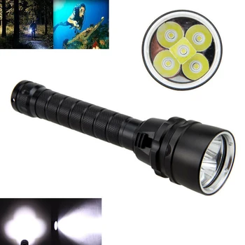 

Waterproof Underwater Scuba Diving Flashlight Torch Lamp Outdoor Cycling XM-L T6 LED Light With Shoulder Strap Hiking Camp Light