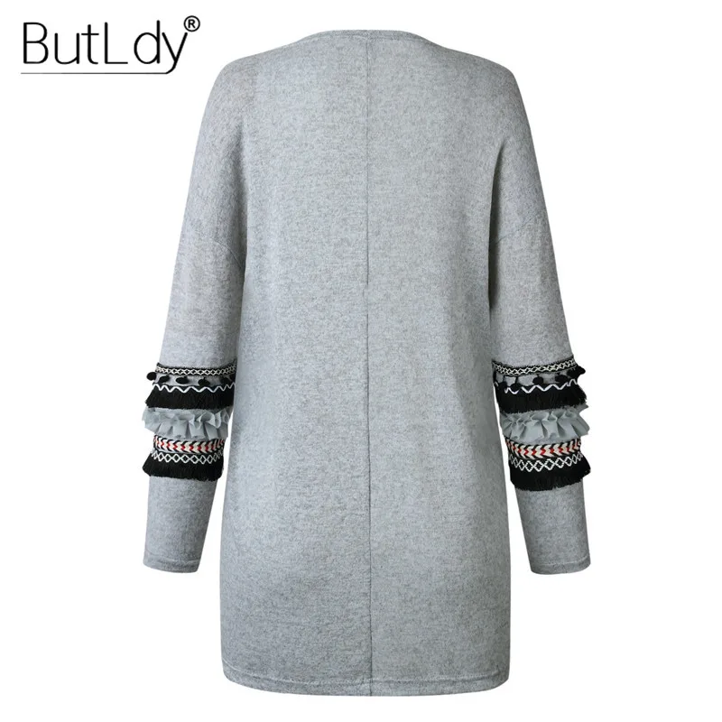 Вязаный длинный кардиган с карманами и кисточками, винтажный свитер, Осень-зима, этническое пальто с длинным рукавом, женский свободный свитер, верхняя одежда