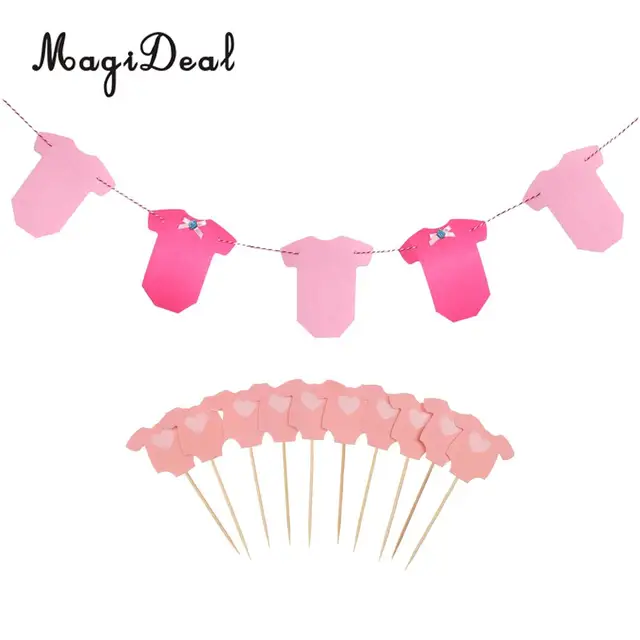 princess girl clothes shape hanging banner baby shower garland