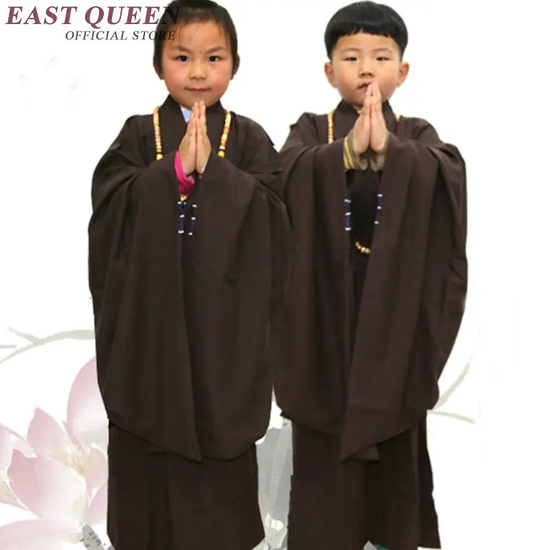 Одеяния буддийских монахов для детей форма для боевых искусств одежда для детей форма для боевых искусств халаты детский буддийский костюм монаха мальчиков девочек AA968