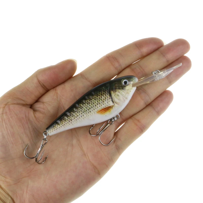 Floating Diving Plug Minnow Lure Hard Bait Crank Bait Fishing Tackle 10cm 11.5g