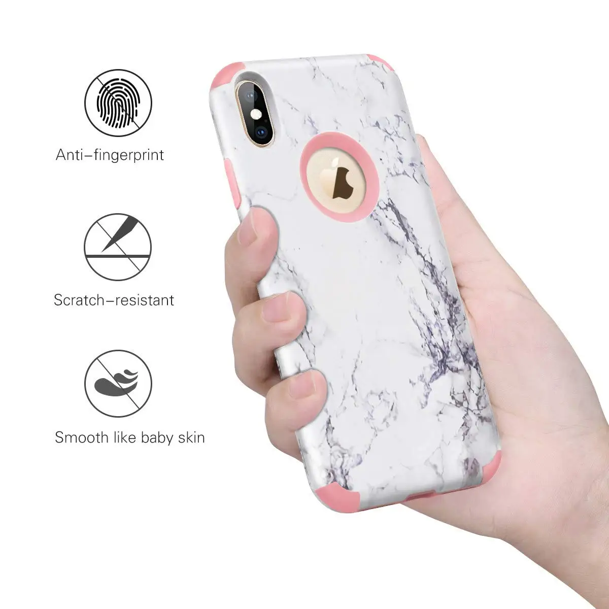 Роскошный чехол для iPhone 8 Xs Max XR X marble 360 °, полностью защитный сверхмощный броня, ударопрочный чехол из смешанных материалов, силиконовый бампер, чехол