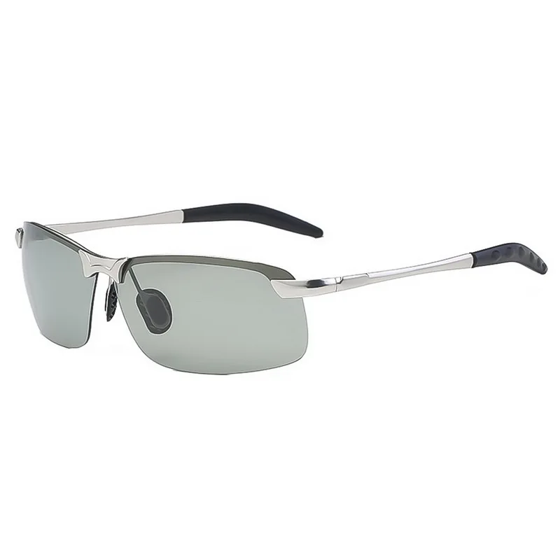 grey frame Водительские очки фотохромные солнцезащитные очки мужские Поляризованные обесцвечивающиеся солнцезащитные очки для вождения для внутреннего и наружного использования - Название цвета: grey frame