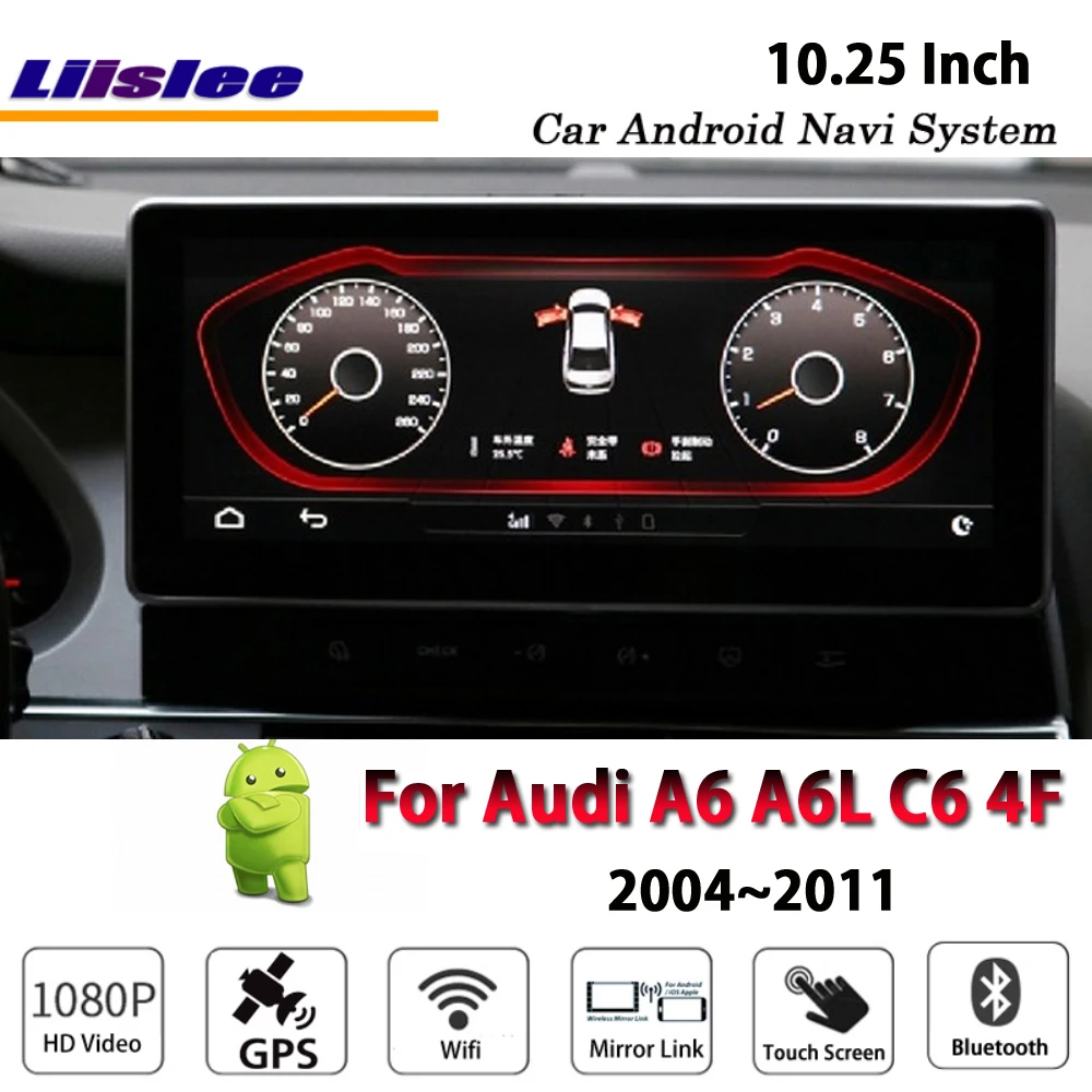 Discount Liislee Car Android 2G RAM 32ROM For Audi A6 A6L Q7 4F 2004~2011 Radio Video Carplay GPS Navi Map Navigation System Multimedia 4