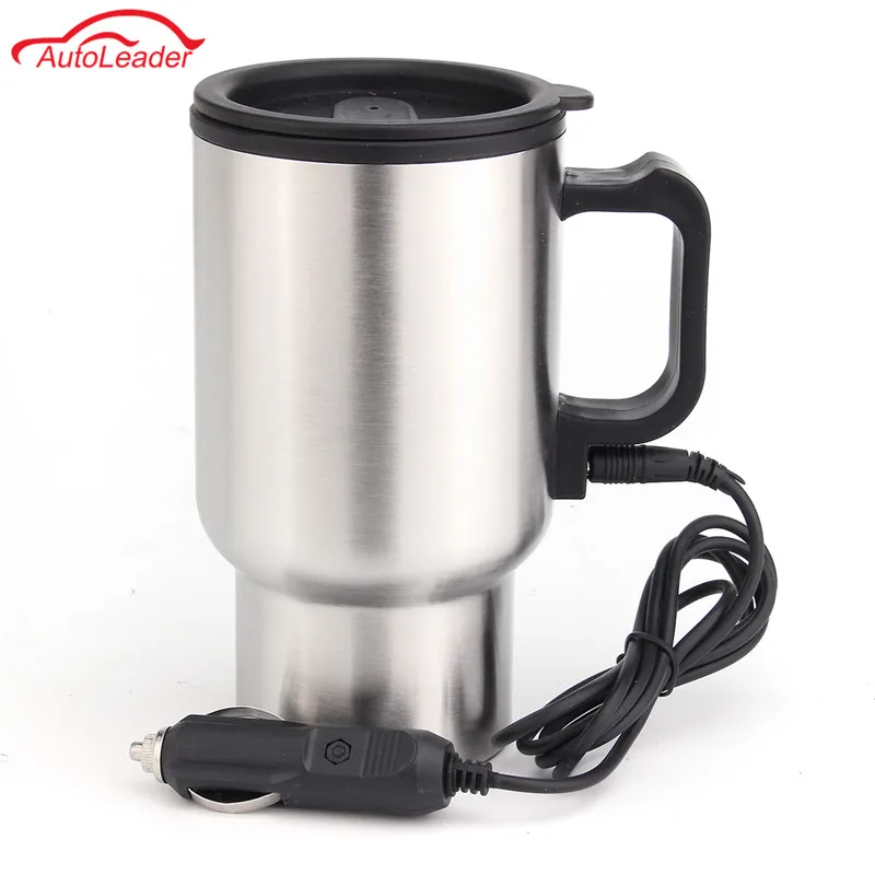 

12V 450ml Car Hot Kettle Vehicle Mounted Thermal Travel Cup Handy Pot thermostat Bottle Coffee Mug Water Heat-preservation