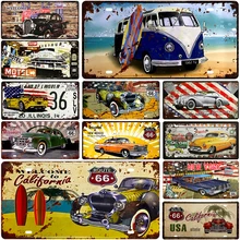 Автобус номер автомобиля металлический номерной знак табличка Металл Винтаж Олово знак винтажные металлические знаки бар украшение металлический плакат паб Pin Up