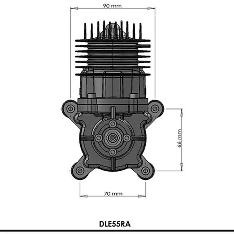 DLE55RA 55CC газовый двигатель для радиоуправляемого самолета фиксированная модель крыла однотактный два выхлопа ветра холодной руки начать после удара