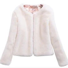 Горячая Распродажа, зимнее пальто, однотонное, тонкое, кожа, трава, короткий параграф, женский мех кролика, большой размер, плюшевое пальто, установка