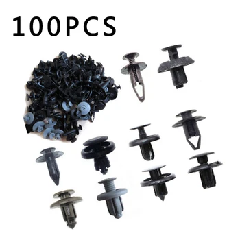 

100x Plastic Fastener Rivet Clip Bumper Fender Push Clips Removal Repair Tool