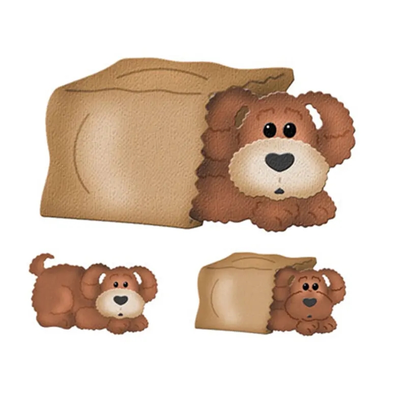 

Metal Die Cuts Three puppies Cutting Dies For Scrapbooking Embossing Decorative Crafts DIY Paper Cards Making New 2018 Diecut