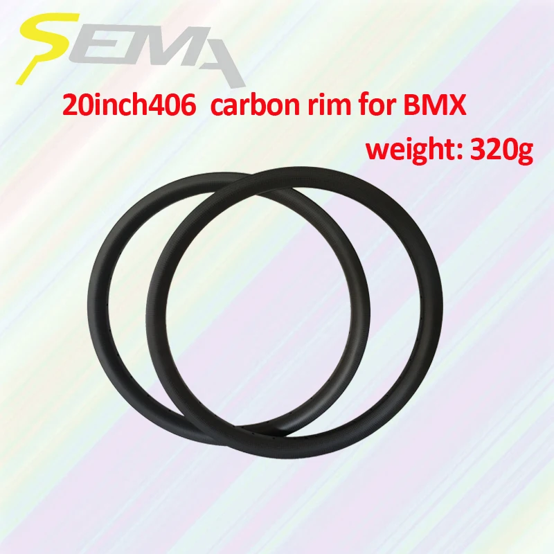 SEMA карбоновые диски 20 дюймов 406 25 мм Глубина полный T700 BMX гоночные велосипеды