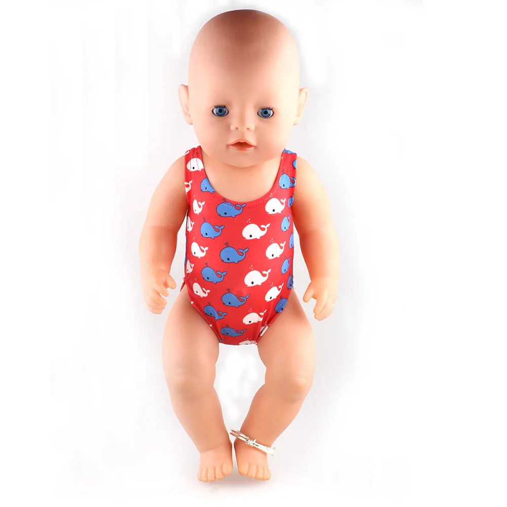 LUCKDOLL красные топы с напечатанным нижнее белье размер 18 дюймов американский 43 см