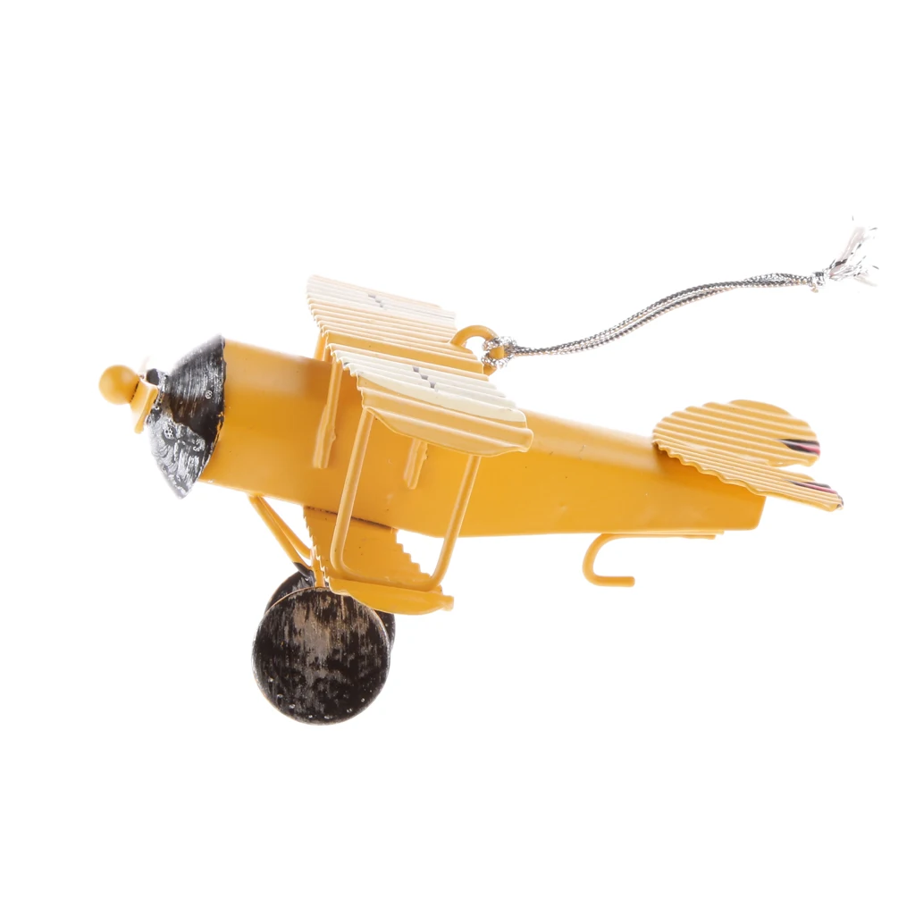 3pcs Collectible Metal Biplane Model String Hanging Design for Car Home Decor Toy Plane Model For Children Kids