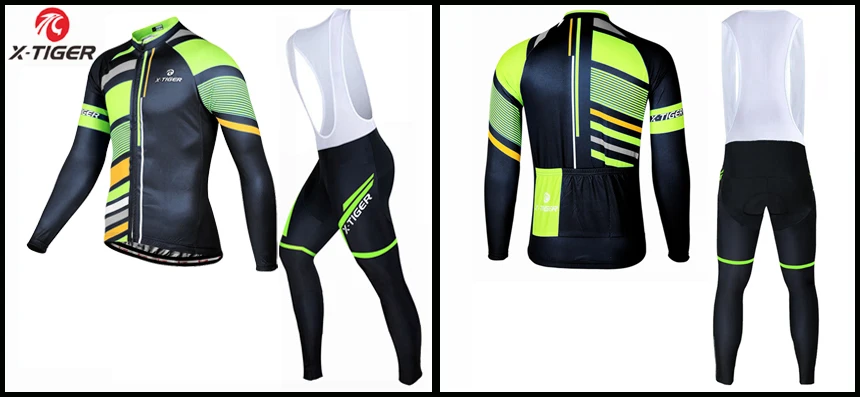 X-Tiger зимний комплект с длинным рукавом для велоспорта зимняя теплая велосипедная одежда Maillot Ropa Ciclismo Invierno термальная флисовая велосипедная одежда