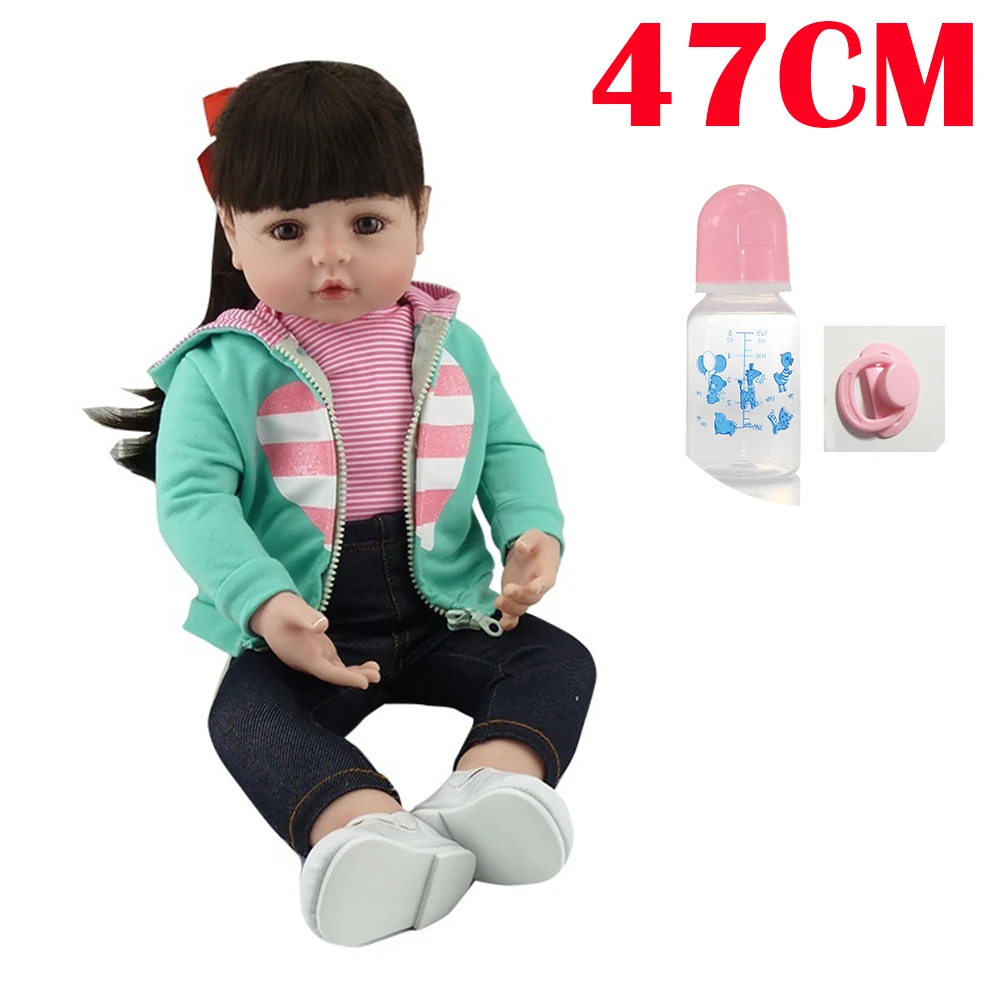 48 см bebes reborn силиконовые куклы alive baby Boneca Realista модная девочка для детей подарок на