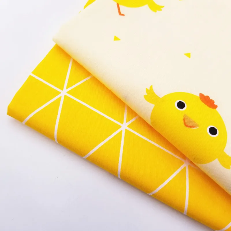 

Cute Chick Printing Twill Cotton Patchwork Fabric Handmade DIY Sewing Quilting Patchwork Textile Cotton Cloth Material Fabric