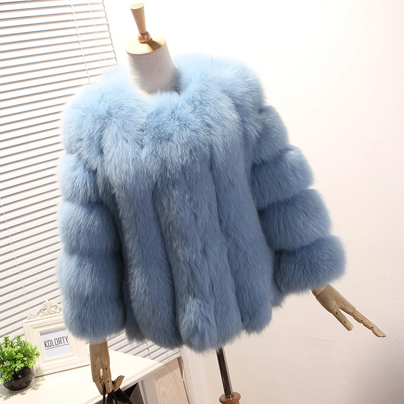 

Top Quality Female Winter Real Fox Fur Coat Luxury Glamorous Wholesale Retail Women's Winter Jacket Women's Outerwear New Coats