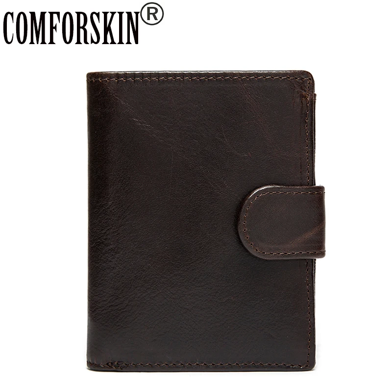 

Guaranteed 100% Genuine Leather 2017 New Arrivals Notebook Style Short Men Business Wallets Large Capacity Coin Purses for Men