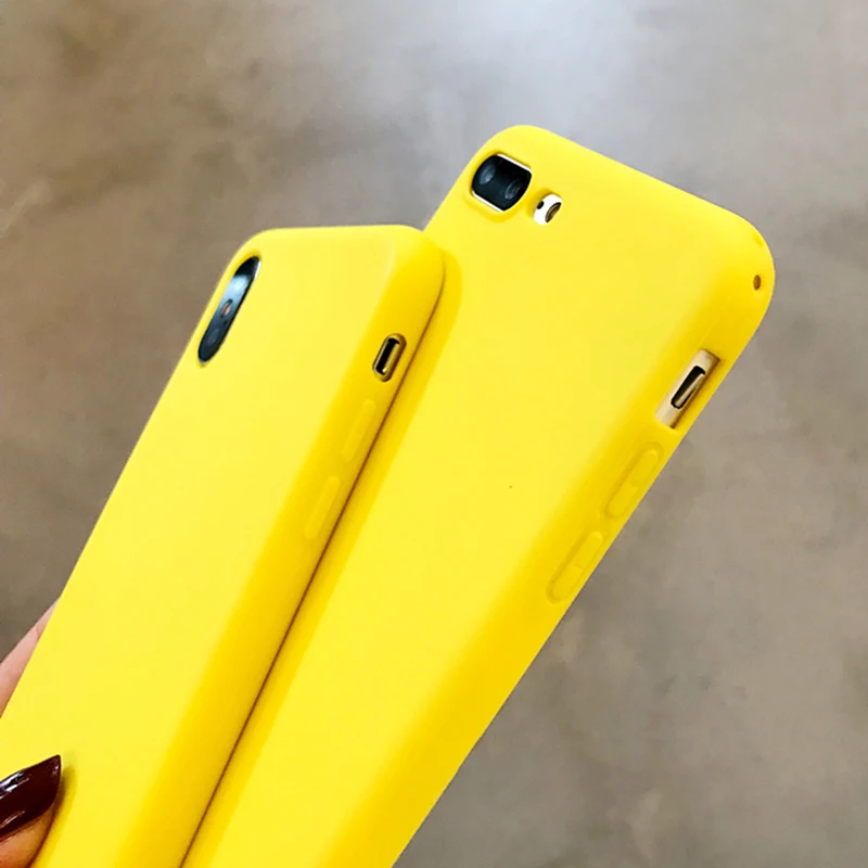 LOVECOM Case For iPhone 6 6S 7 8 Plus X XS XR XS Max Lemon Yellow Candy Colors TPU Soft Protector Phone Back Cover Case Shell LOVECOM Case For iPhone 6 6S 7 8 Plus X XS XR XS Max Lemon Yellow Candy Colors TPU Soft Protector Phone Back Cover Case Shell