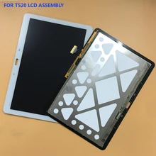 Putih untuk Samsung Galaxy Tab Pro 10.1 T520 T525 SM-T520 SM-T525 Layar Sentuh Sensor Digitizer Kaca + LCD Display Panel aesembly