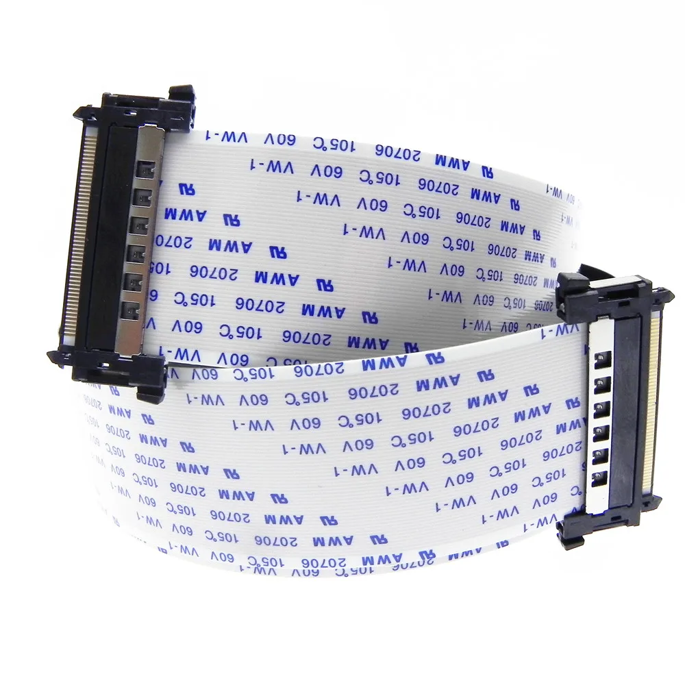 Flat FFC cable AWM 20706 105C 60V high temperature material bot end FI-RE51 connector cable length 1 meter Electromagnetic film 1