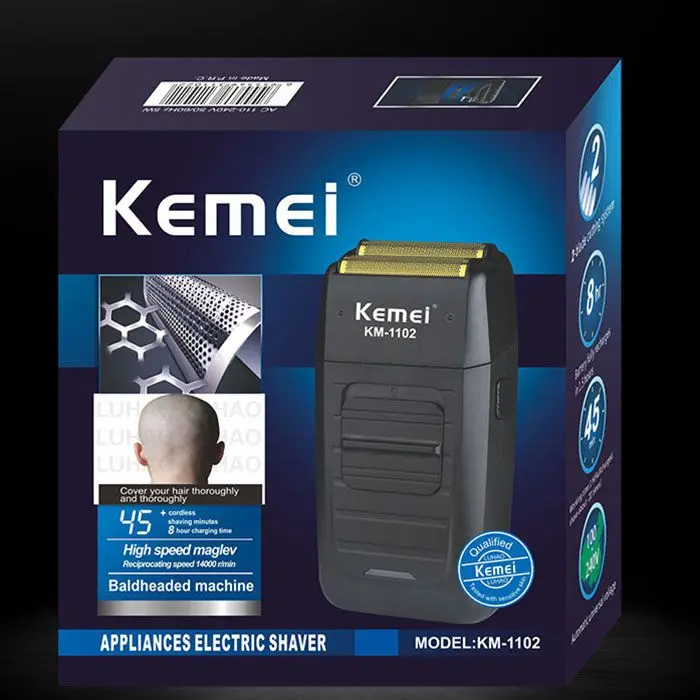 Kemei KM-1102 перезаряжаемая Бритва для мужчин уход за лицом многофункциональная Бритва мужская сильная бритва