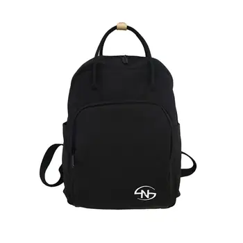 

Fashion Women Nylon Solid Color Capacity Student Backpack Travel Couple Bag Waterproof high quality large capital Casual bag$D