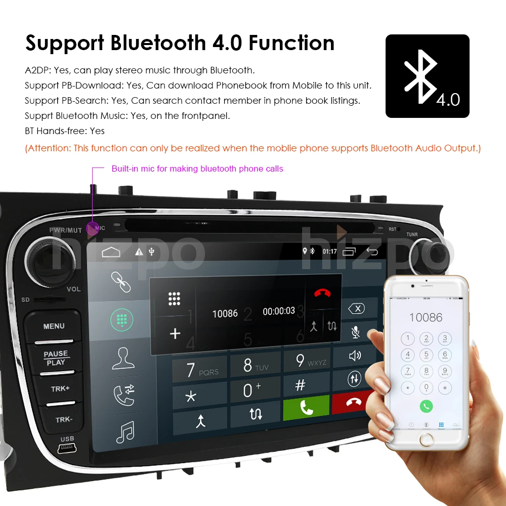 Sale Car Monitor Android 9.0 Car DVD Player 2 Din radio GPS Navi for Ford Focus Mondeo Kuga C-MAX S-MAX Galaxy Audio Stereo Head Unit 12