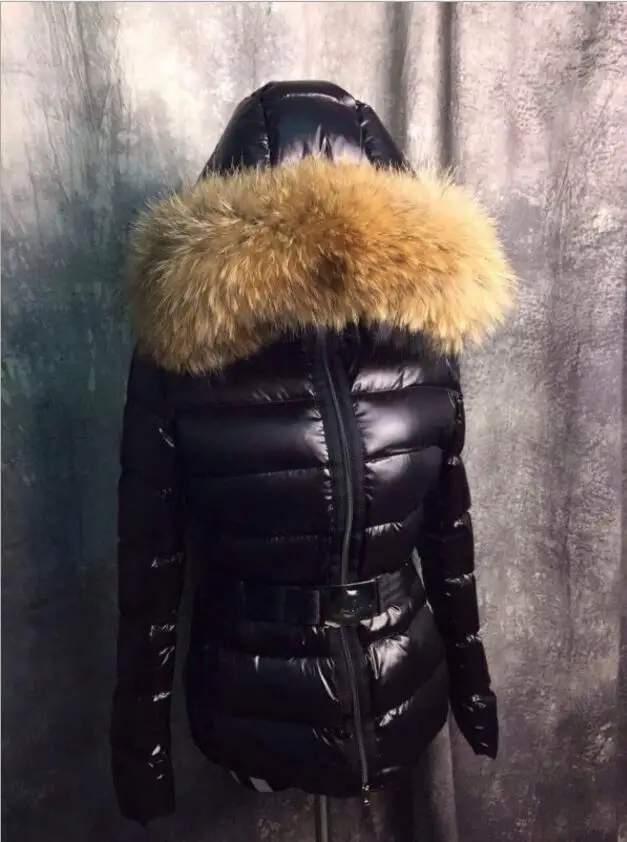 2016 New 90% white duck down Down Jacket Brand Women Slim Coat Down Jacket real raccoon Fur Collar Female Winter Outwear