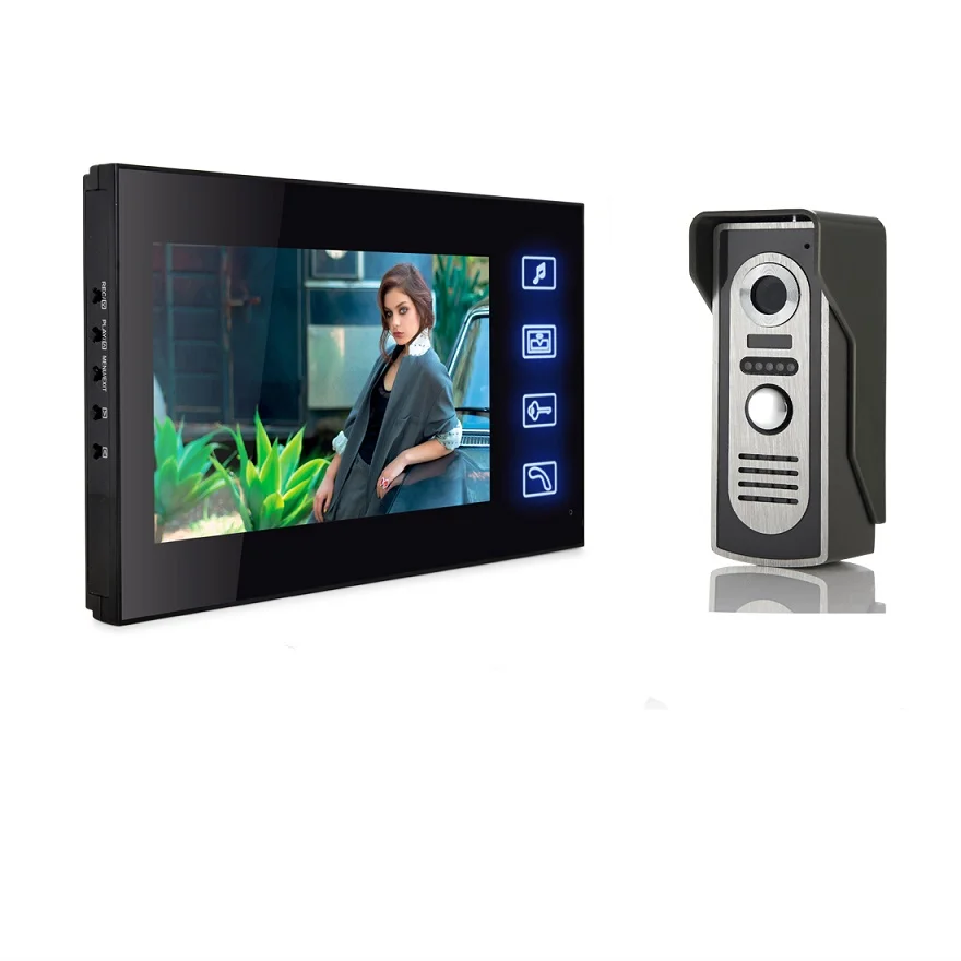 

SmartYIBA Wired Video Door Phone Doorbell Intercom 7'' Inch Touch Screen Security CCTV IR Camera Night Vision Video Recorder