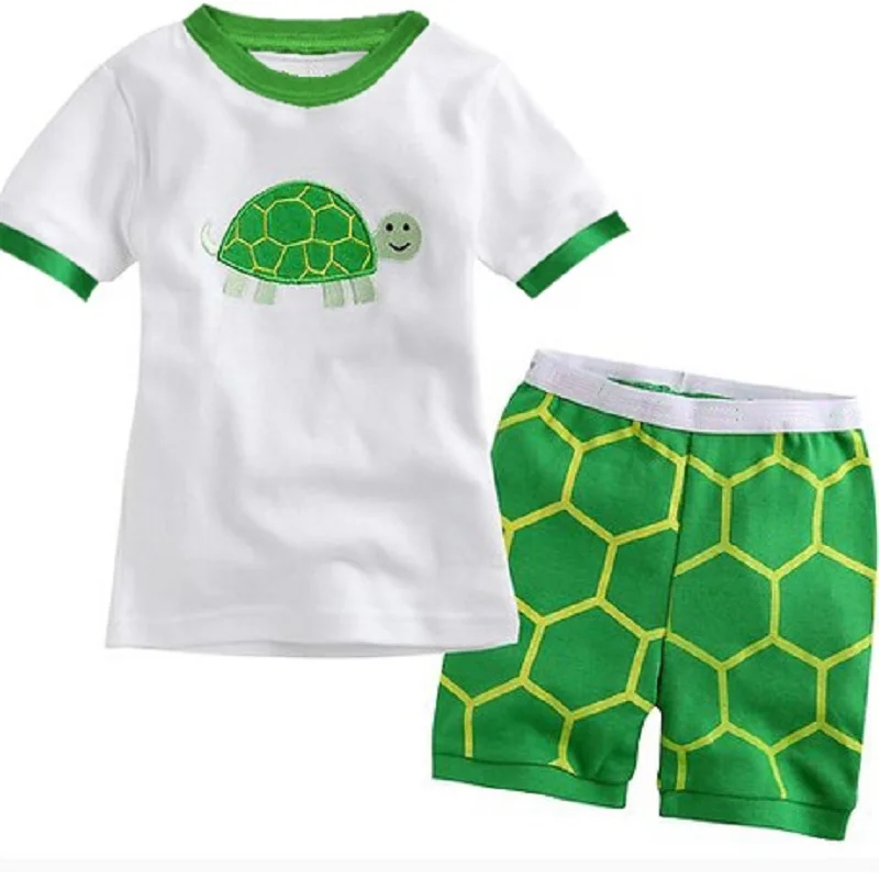Крокодил летом Пижама для мальчиков хлопок мягкие детские пижамы Шорты для женщин комплект одежды для маленьких мальчиков Детские пижамы