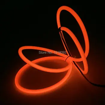 

EL wire rope cable 1Meter 5.0mm Lighting Color Orange 2017 New arrival Event Party Supplies Holiday Lights