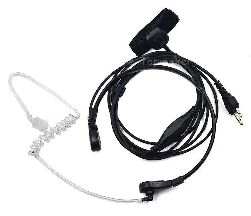 2 Pin PTT Throat MIC Earpiece for KENWOOD BAOFENG UV5R 888S BF-F8HP WOUXUN Radio