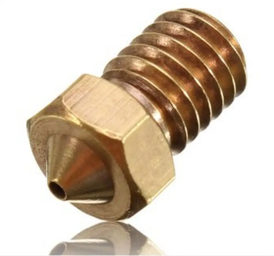 DuoWeiSi 3D Printer Parts V6 Brass Nozzle 1MM For 1.75mm Filament Copper Nozzle Extruder Print Head 3D Printer Accessories