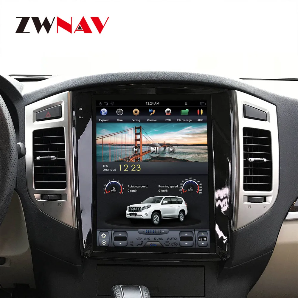 ZWNVA Tesla IPS 12.1 Inch Screen Android 6.0 2+64GB Car No DVD Player GPS Navigation For MITSUBISHI PAJERO V97 V93 2006