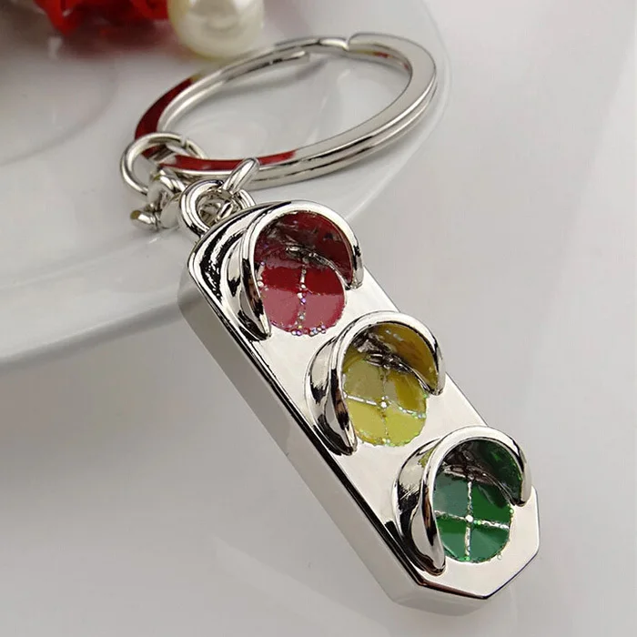 3D Traffic lights signal lights Key Chain Ring traffic signal Keychain