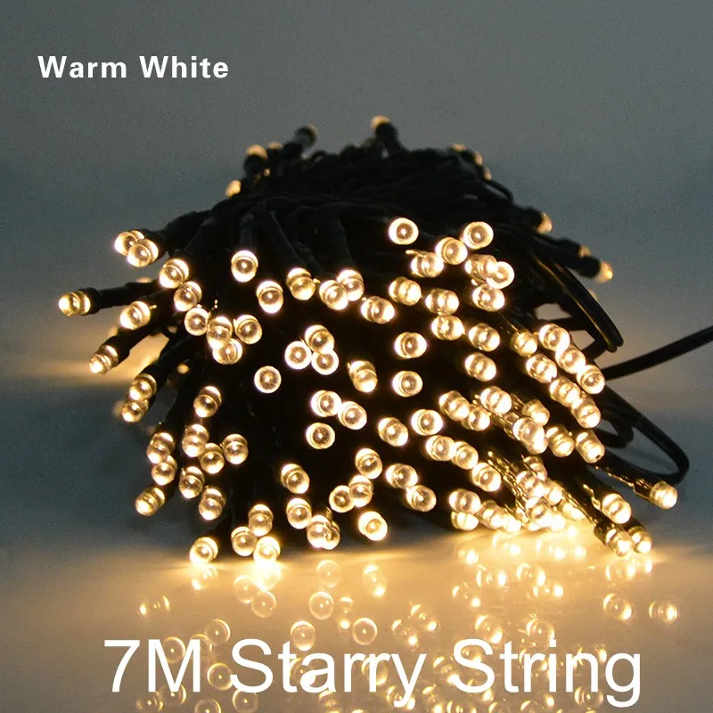 Фея солнечного света строки светодиодный шарики во всем мире 5/6/7 м для рождественской вечеринки гирлянда открытый сад лампа для веранды декоративные настенные лампы на солнечных батареях - Испускаемый цвет: 7M Starry String