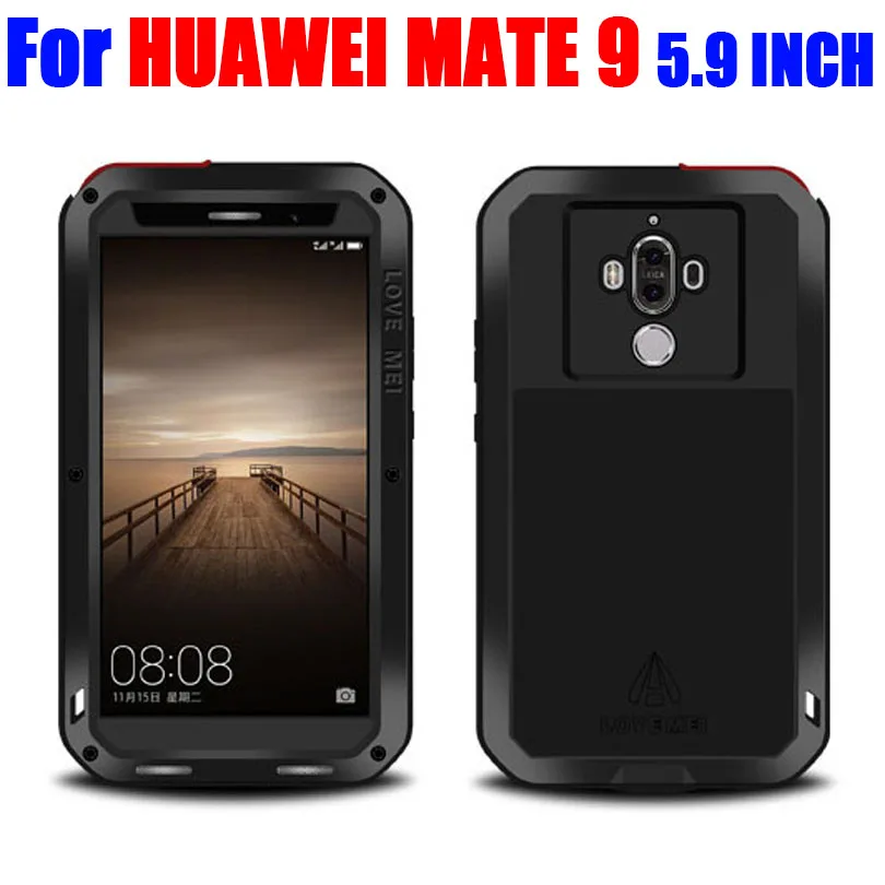 Для HUAWEI MATE 9 5 дюймов Оригинальный LOVE MEI алюминиевые металлические + Gorilla Glass