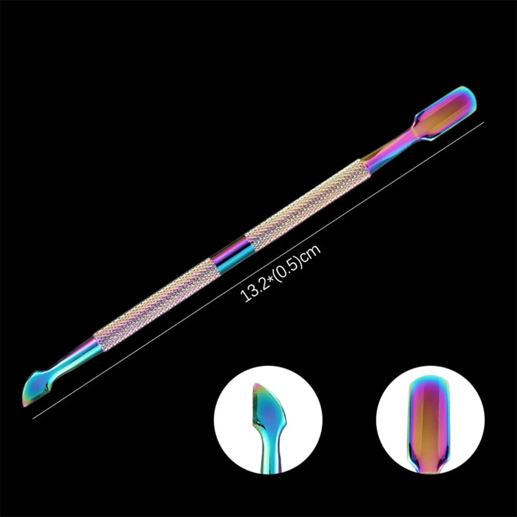 Двухсторонний толкатель для ногтей Romover кутикулы маникюра педикюра Nail Cleaner
