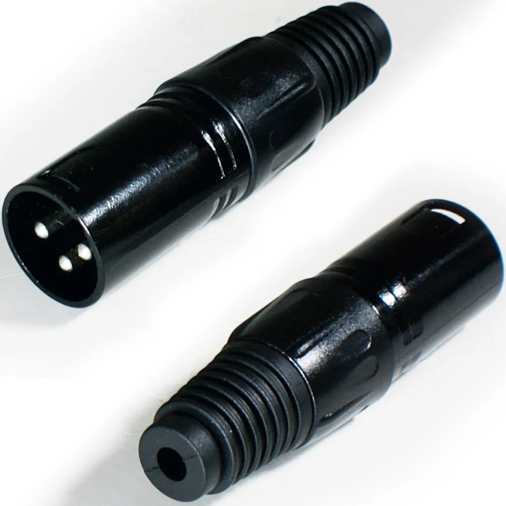 4 шт. 3 pin XLR штекер аудиосигнала кабельный разъем MIC позолоченный | Обустройство