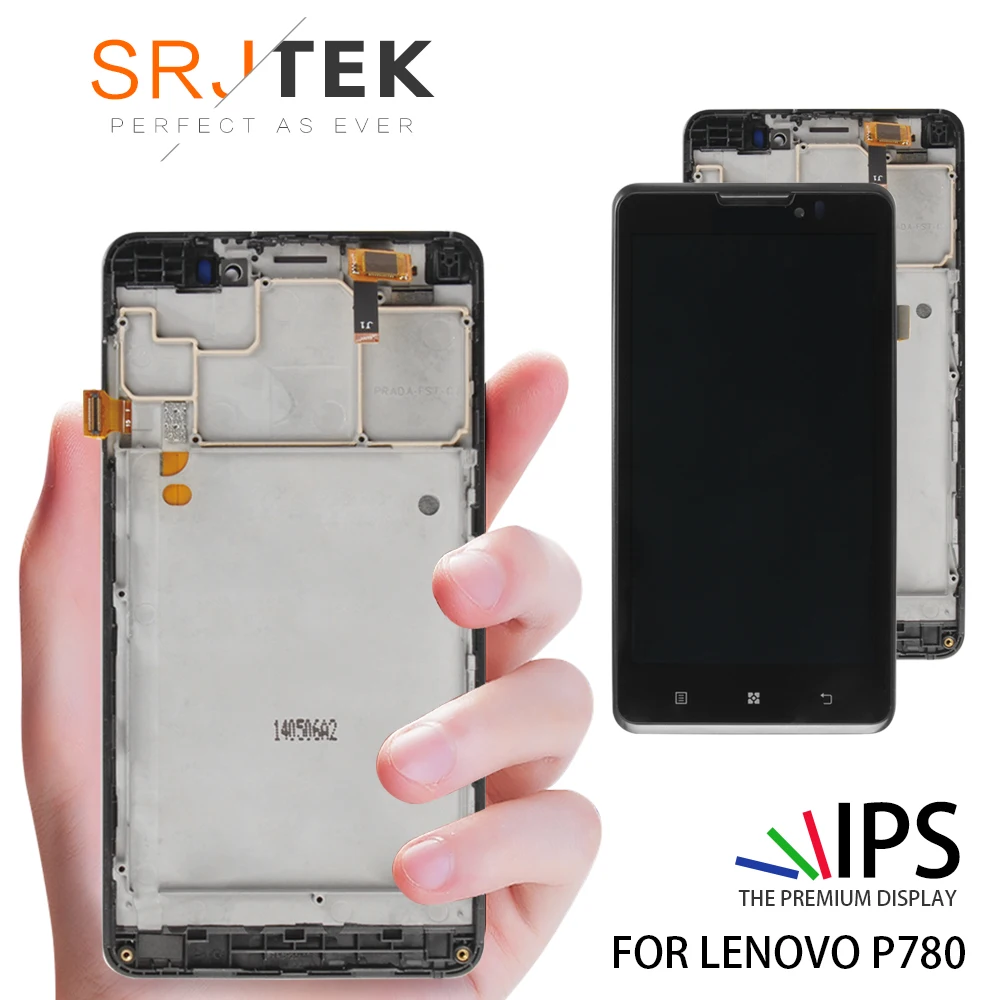 

100% Tested 5.0 Inch Display For LENOVO P780 LCD Touch Screen Digitizer with Frame Assembly Replace For LENOVO P780 Display