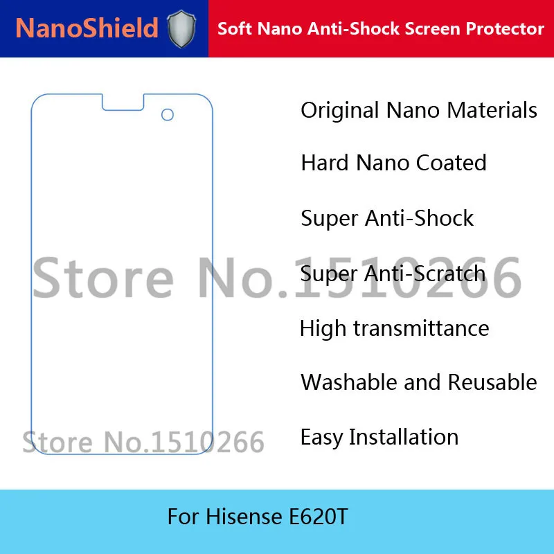 NanoShield Soft Nano Anti-Shock Screen Protector Mobile Phone Protective Film For Hisense E620T With Retail Packaging | Мобильные