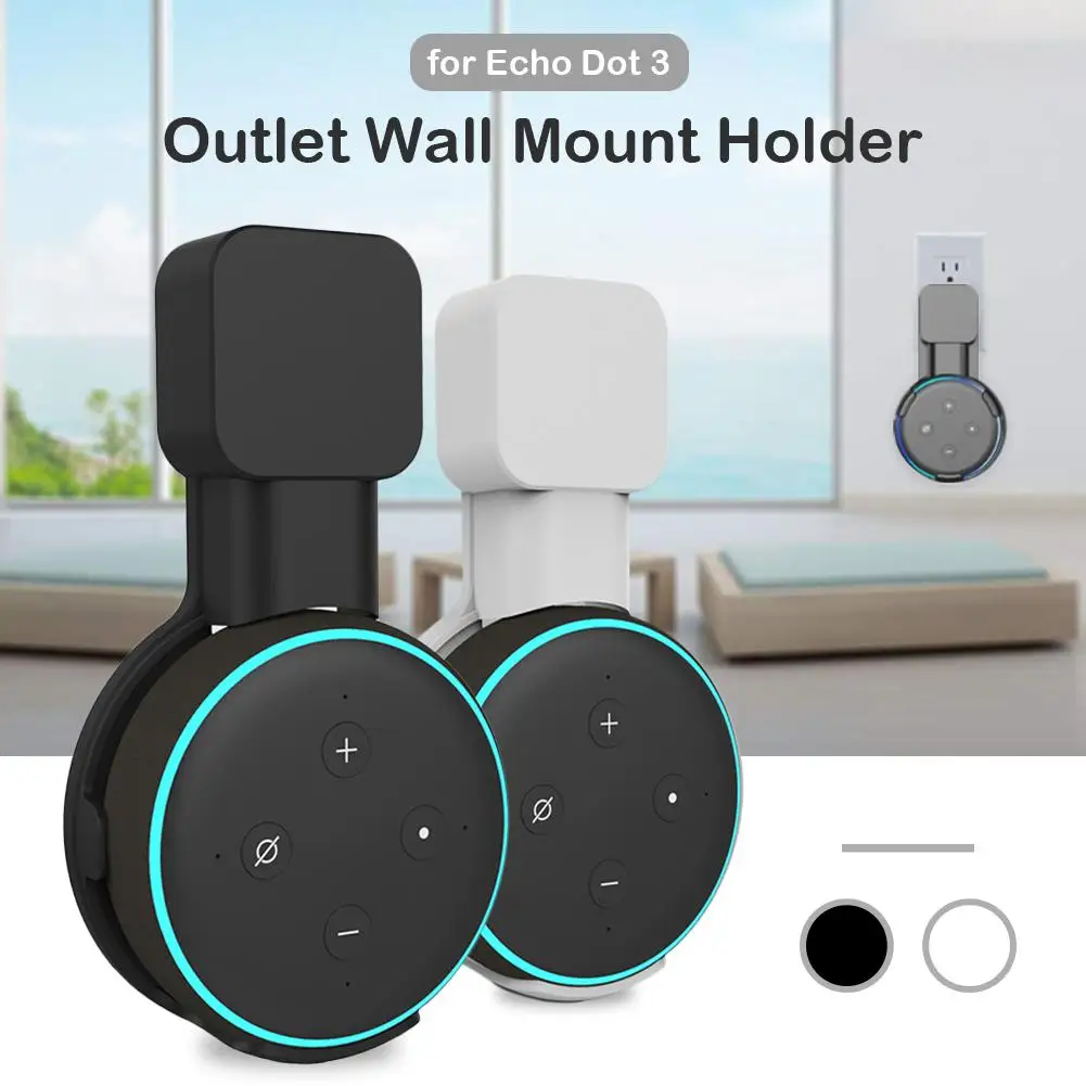 Outlet настенный держатель 1/2pcc для Echo Dot 3 компактный стенд для смарт с регулировкой шнура