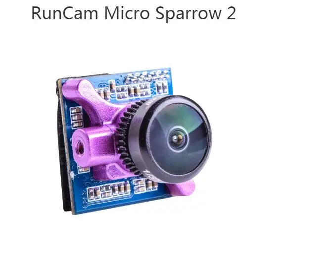 

RunCam Micro Sparrow 2 Camera 700TVL Super WDR COMS Sensor Integrated OSD 4:3 PAL 2.1mm Lens FOV 150 Degree